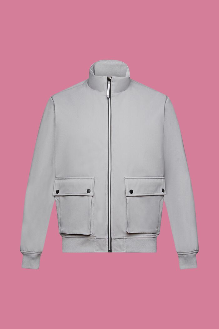 Herringbone softshell jacket, MEDIUM GREY, detail image number 6