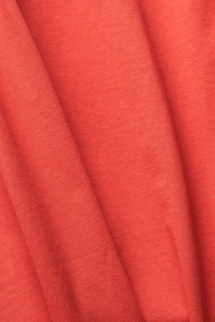 Jersey T-shirt with a print, RED ORANGE, detail image number 4