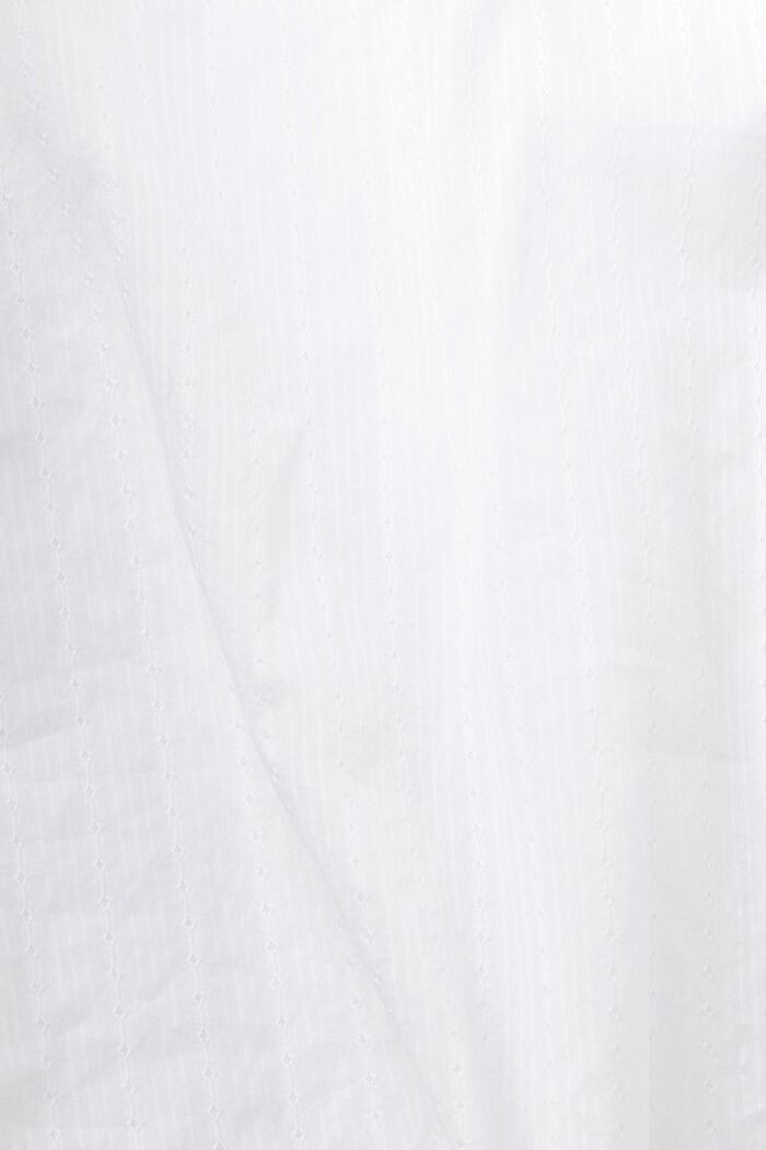 V-necked cotton blouse, WHITE, detail image number 4