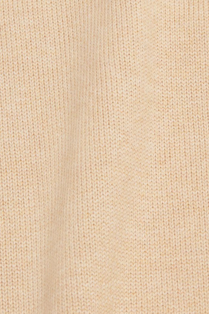 Sustainable cotton knit jumper, BEIGE, detail image number 5