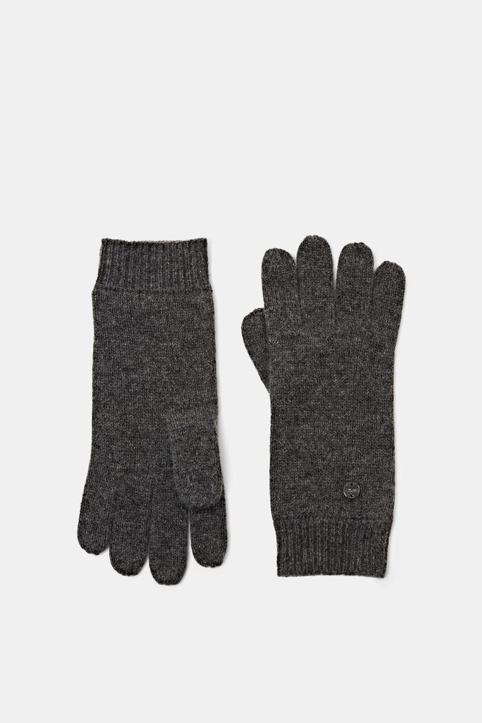 With cashmere: wool blend gloves