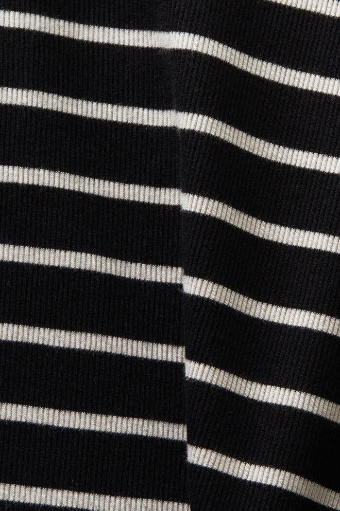 Striped Rib-Knit Top, BLACK, detail image number 4