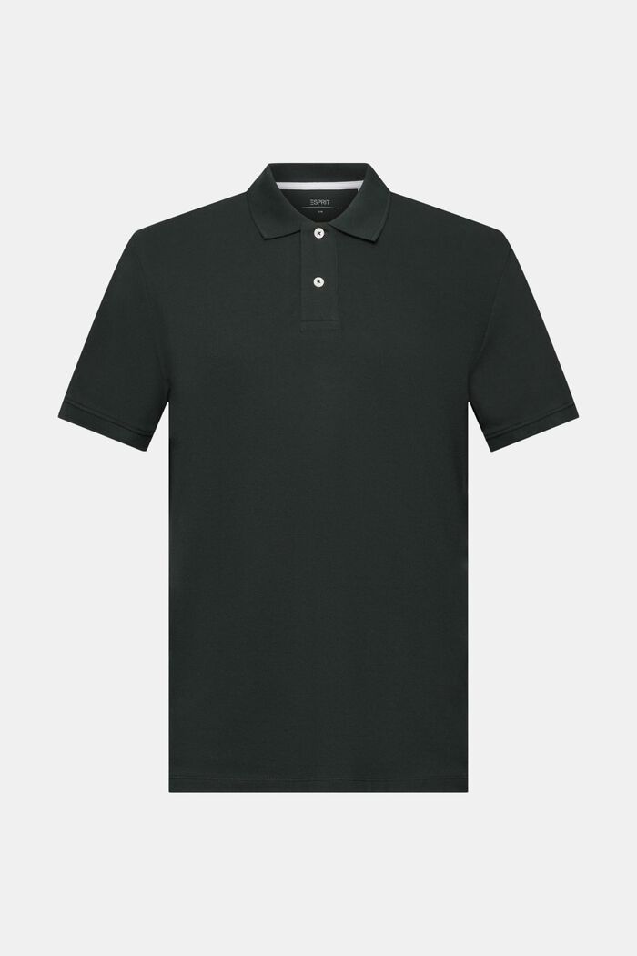 Slim fit polo shirt, DARK TEAL GREEN, detail image number 6