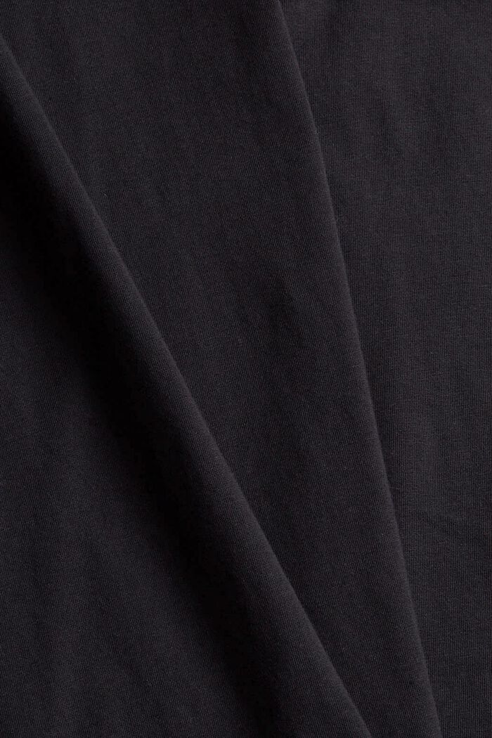Jersey logo T-shirt, 100% cotton, BLACK, detail image number 4