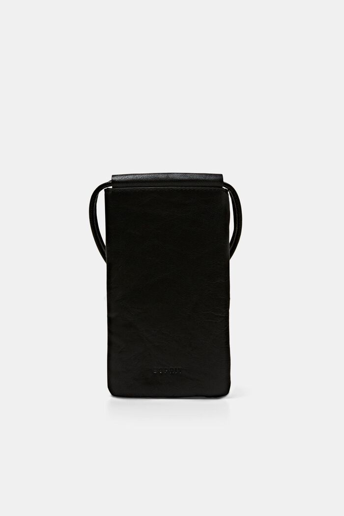 Payton leather phone sleeve, BLACK, detail image number 2