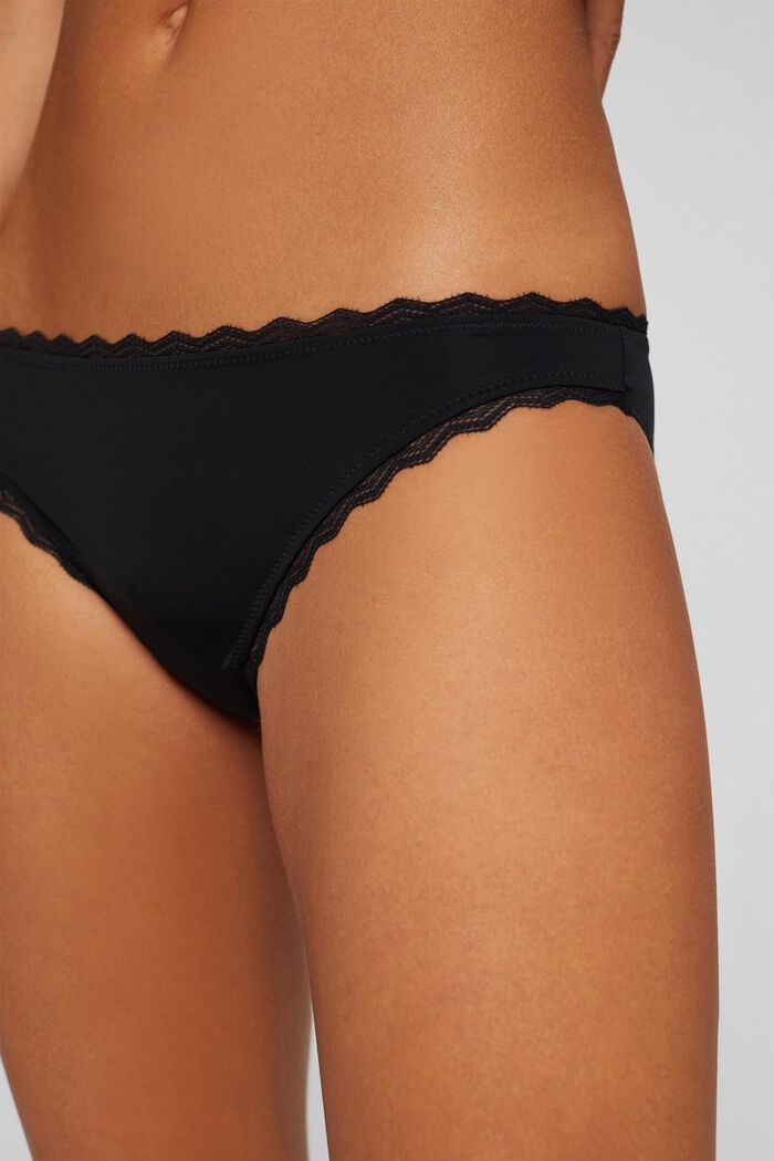 Hipster briefs with lace border, BLACK, detail image number 1