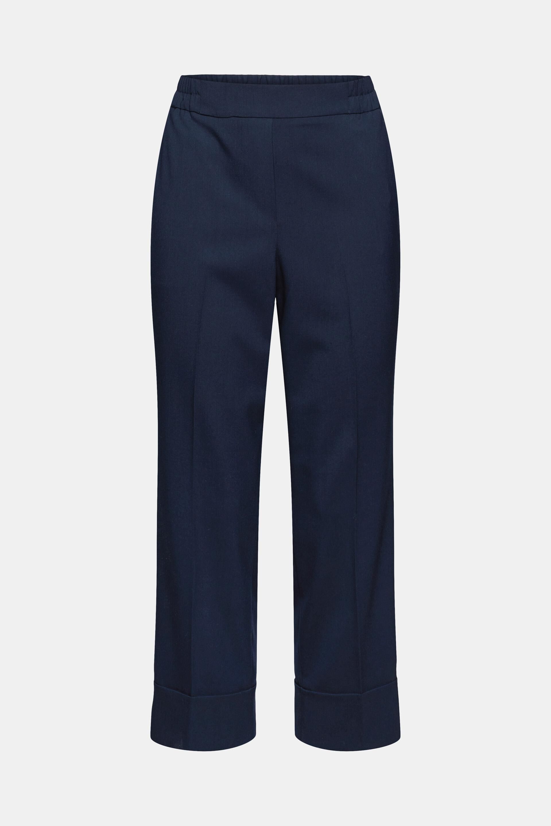 Esprit Spodnie z zak\u0142adkami ciemnoniebieski W stylu casual Moda Spodnie Spodnie z zakładkami 