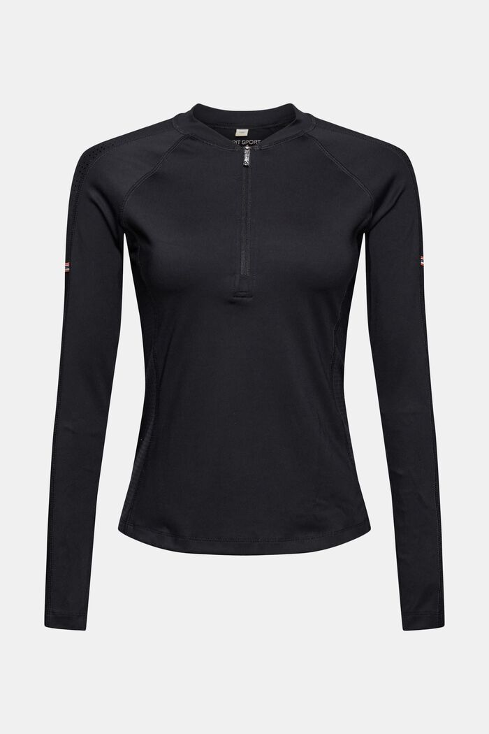 Functional long sleeve top with a zip