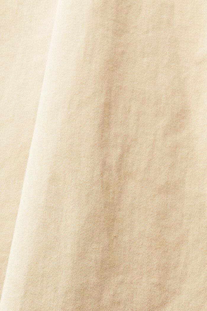 Pinafore Cotton-Twill Midi Dress, BEIGE, detail image number 4