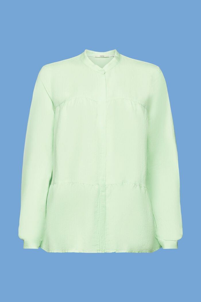 Linen blend blouse, CITRUS GREEN, detail image number 5