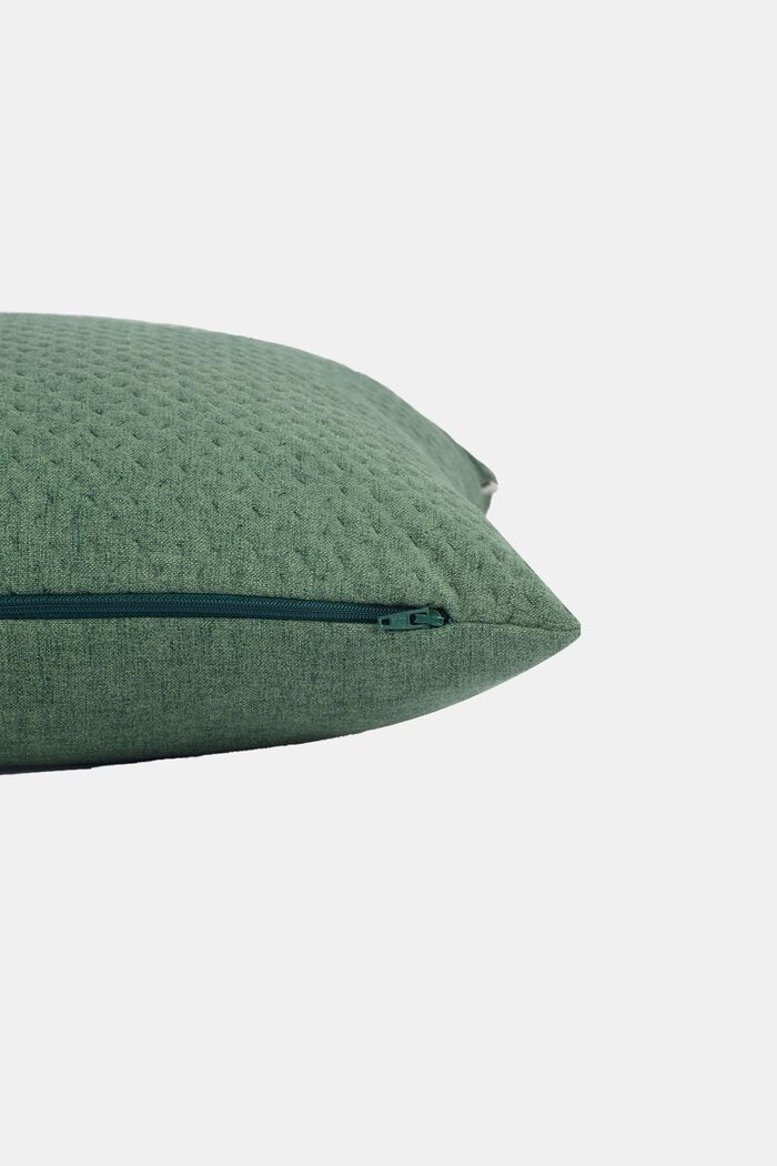 Woven decorative cushion cover, DARKGREEN, detail image number 2
