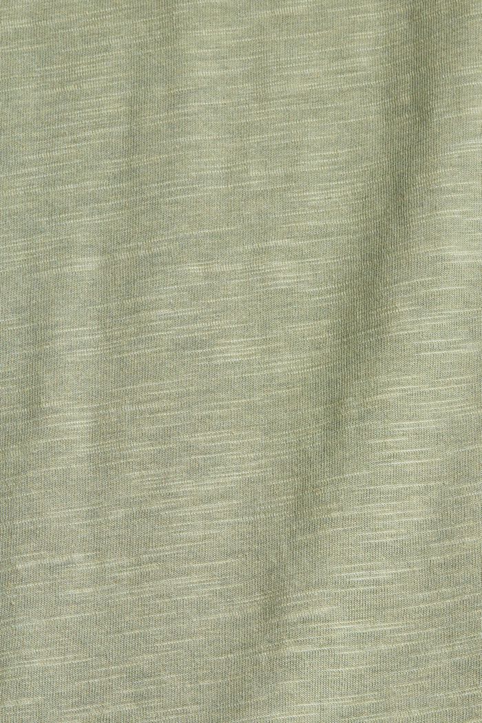 Basic T-shirt in organic blended cotton, LIGHT KHAKI, detail image number 4