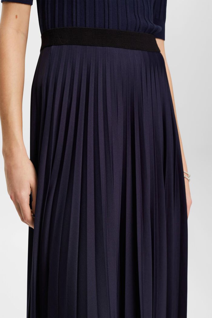 Pleated midi skirt, NAVY, detail image number 2