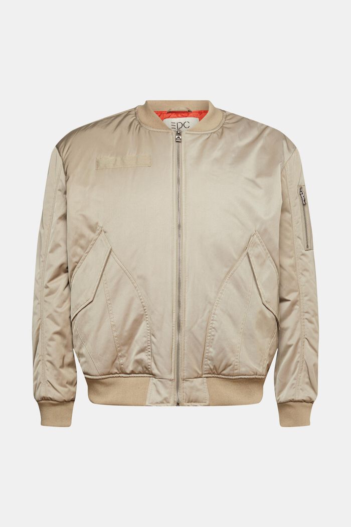 Made of recycled material: bomber jacket with large pockets, PALE KHAKI, detail image number 5