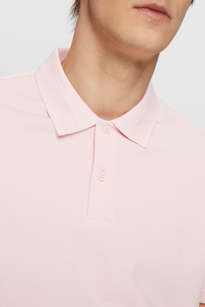 Cotton Pique Polo Shirt, PASTEL PINK, detail image number 2