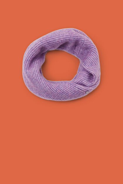 Mohair-Wool Blend Twisted Loop Scarf