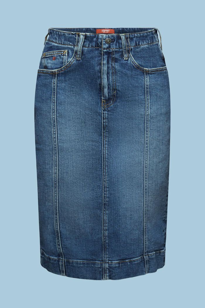 Denim Skirt, BLUE MEDIUM WASHED, detail image number 7