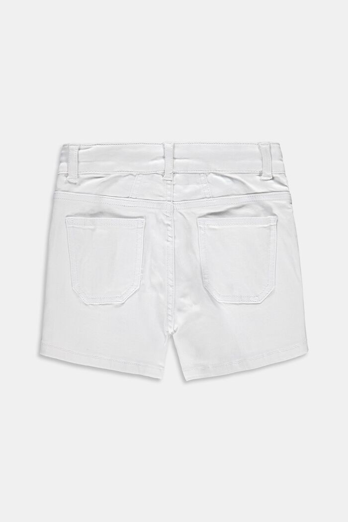 Stretch cotton denim shorts