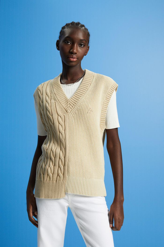 ESPRIT - Mixed pattern chunky knit slipover at our online shop