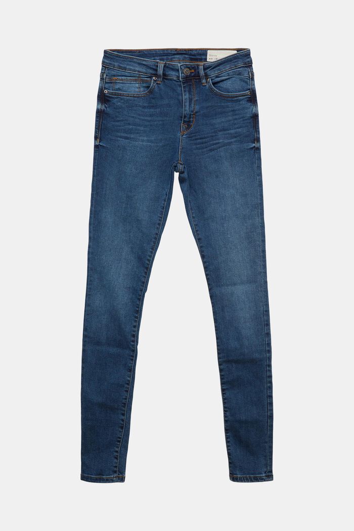 Garment-washed jeans with organic cotton, BLUE MEDIUM WASHED, detail image number 0