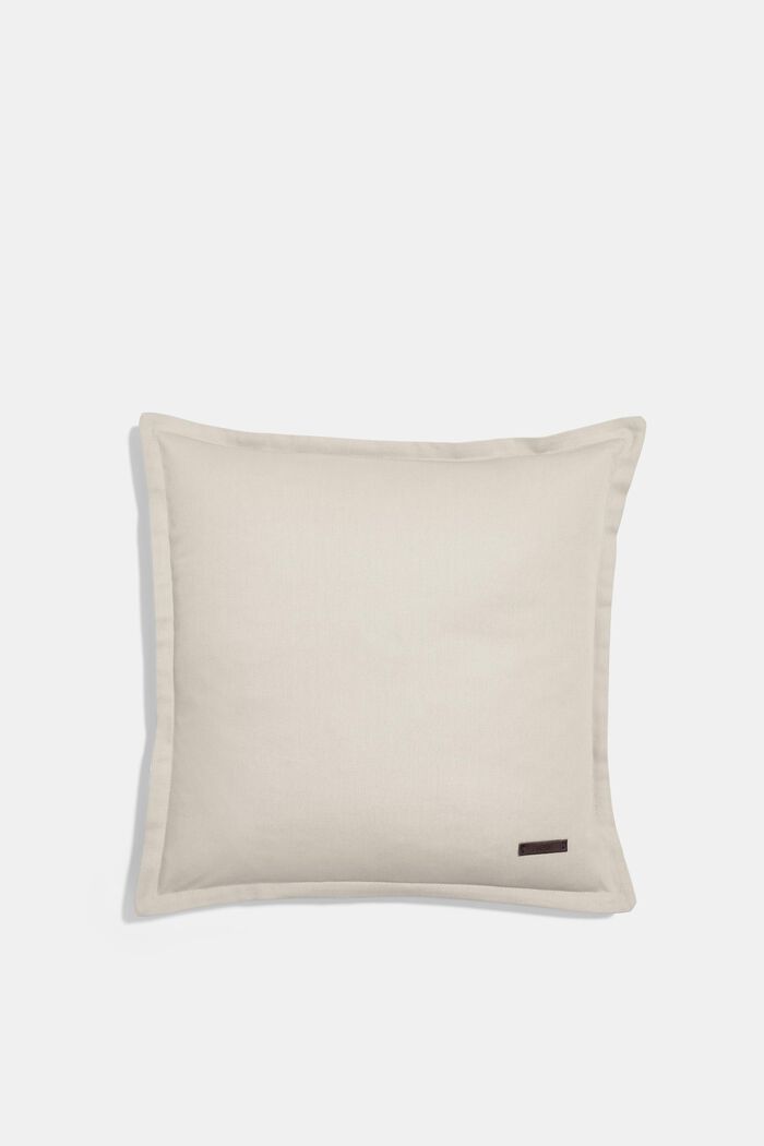 Bi-colour cushion cover made of 100% cotton, LIGHT GREY, overview
