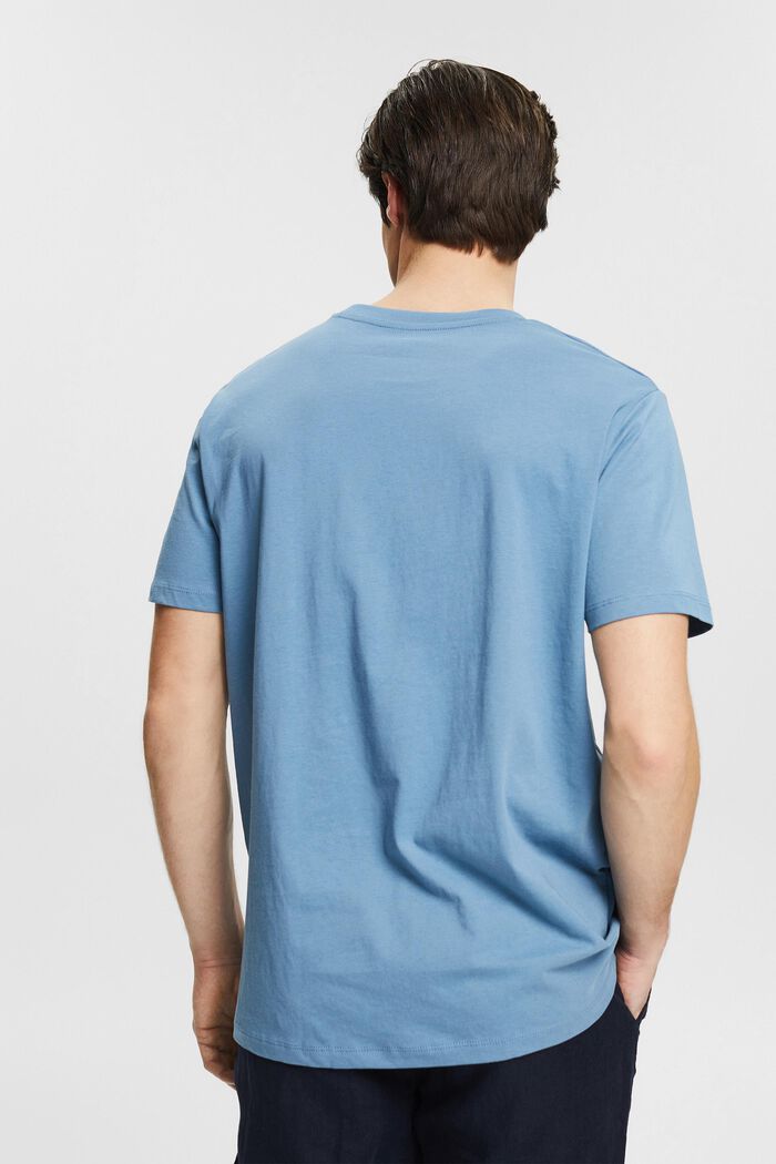 Jersey T-shirt with a print, organic cotton, BLUE, detail image number 3