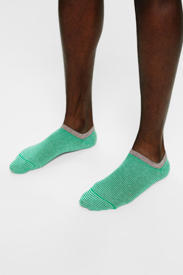 2-Pack Striped Ankle Socks, GREEN/GREY, detail image number 1