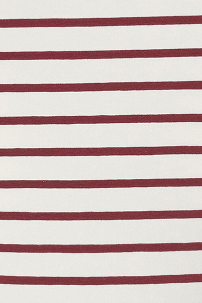 Striped Nursing Long Sleeve Top, PLUM RED, detail image number 3