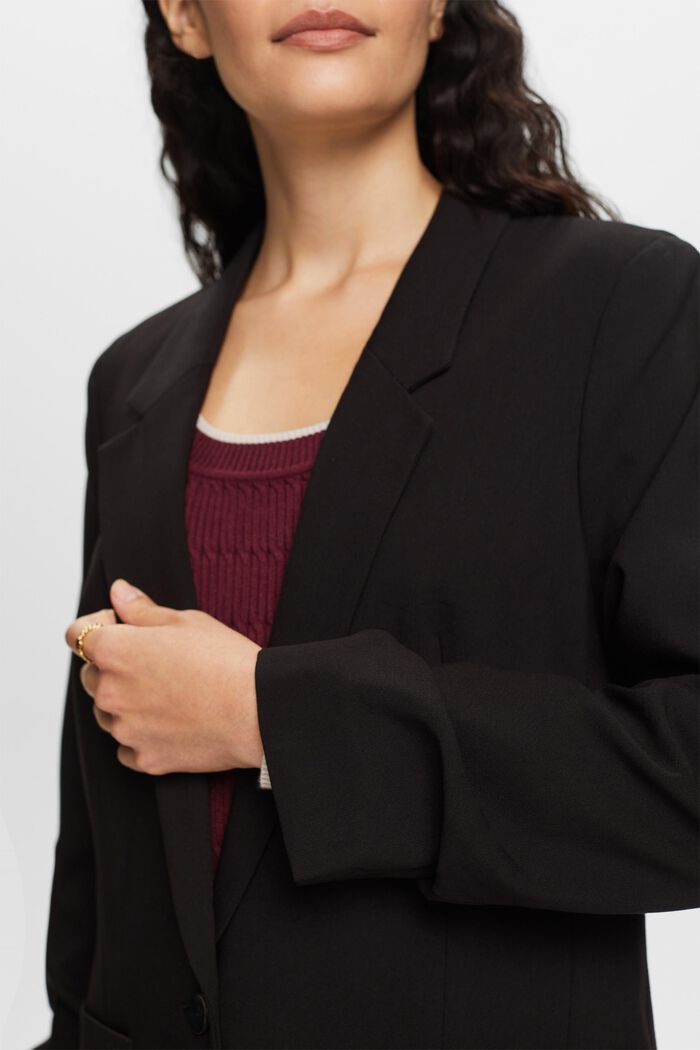 Blazer with draped sleeves, BLACK, detail image number 2
