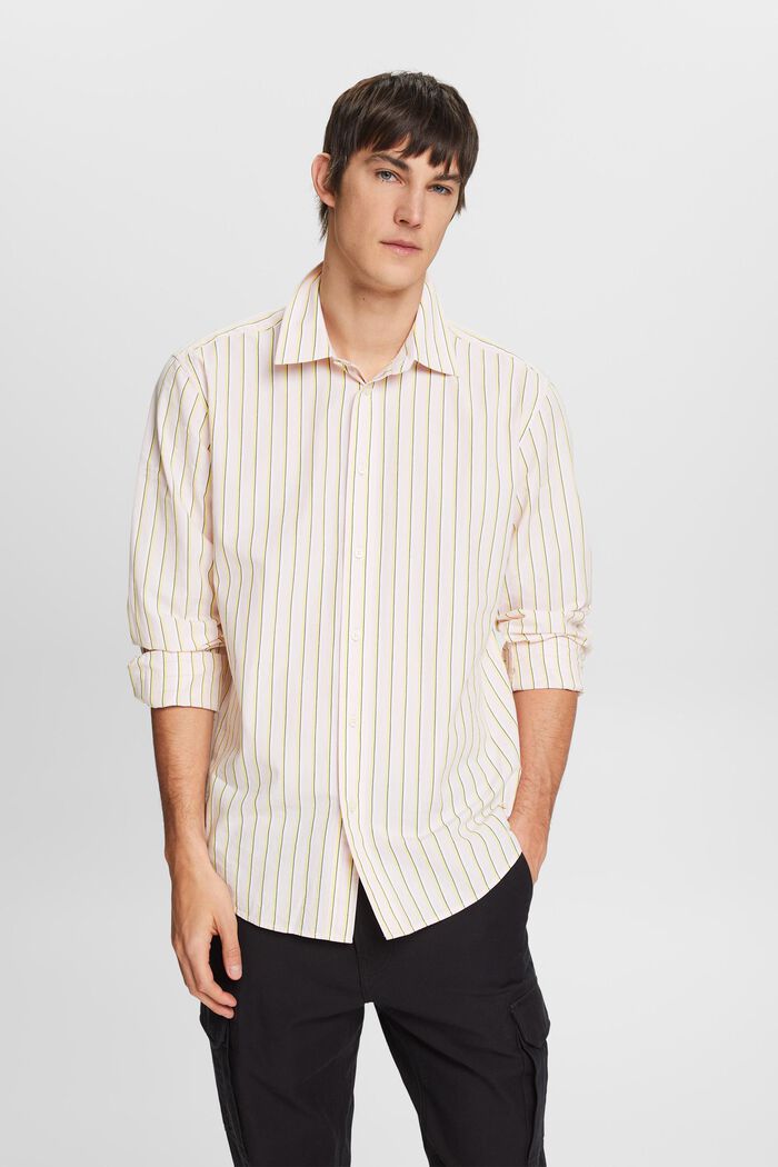 Striped Cotton Shirt, PASTEL PINK, detail image number 0