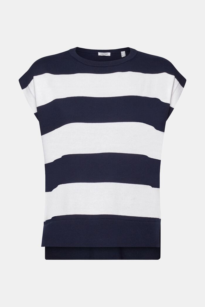 Striped Sleeveless Sweater, NAVY, detail image number 5