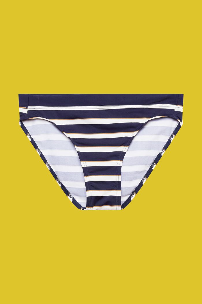 Striped mini bikini bottoms, NAVY, detail image number 4