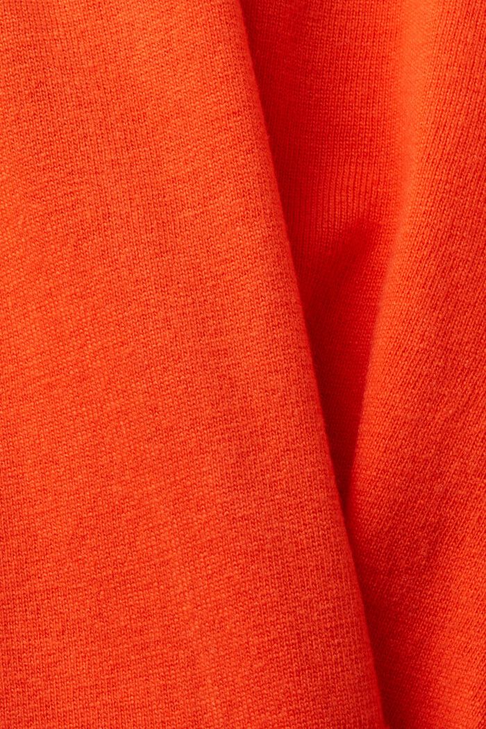 Short-sleeved knitted jumper, ORANGE RED, detail image number 4