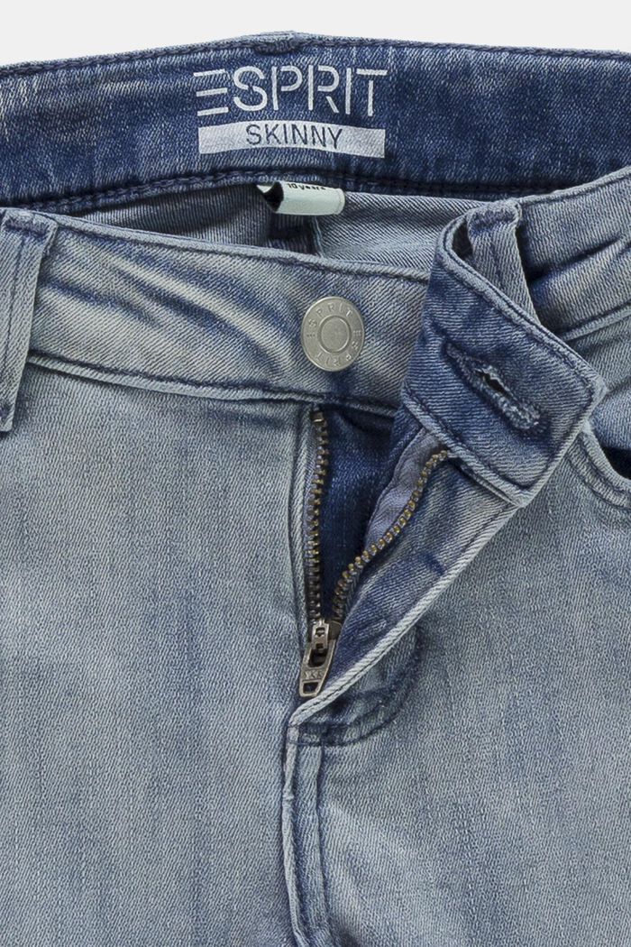 Jeans with an adjustable waistband, BLUE BLEACHED, detail image number 2