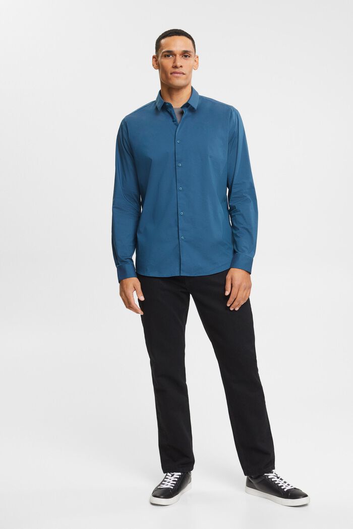 Slim fit shirt, PETROL BLUE, detail image number 4