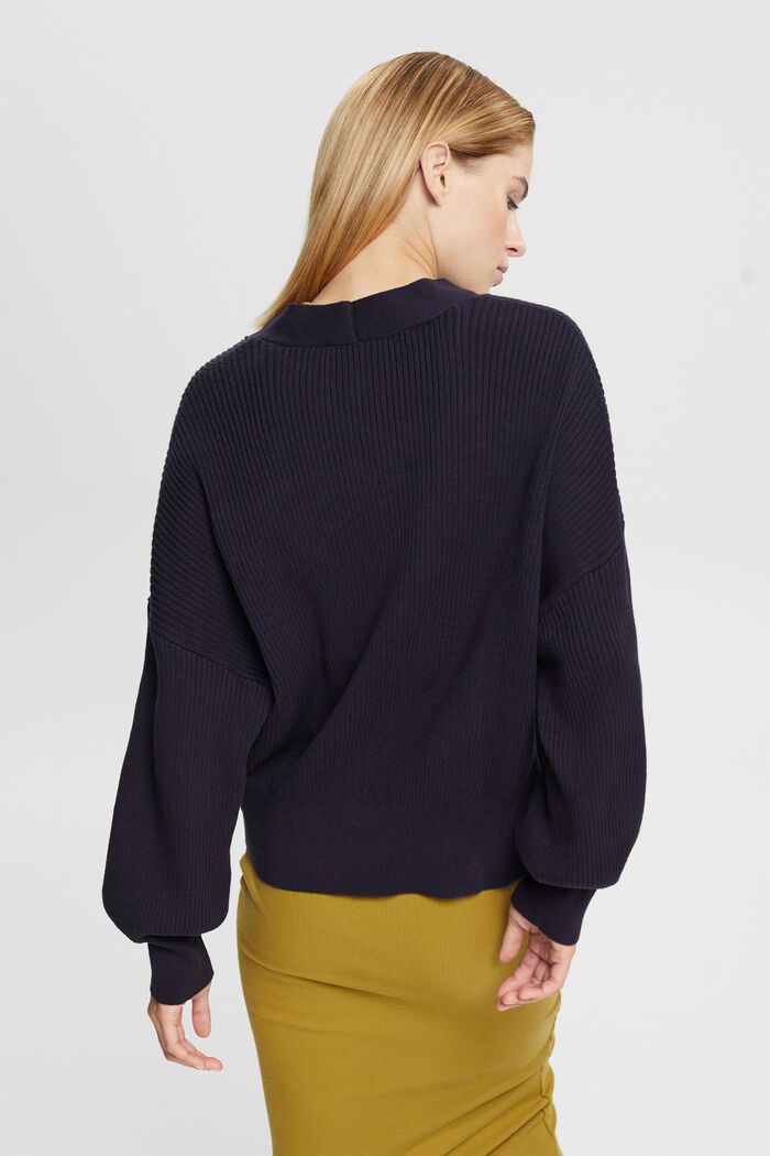 Knitted Cardigan, NAVY, detail image number 3