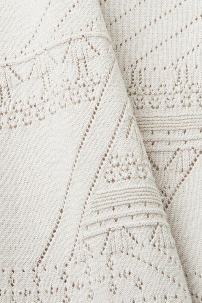 Short-sleeved linen blend sweater, PASTEL GREY, detail image number 4