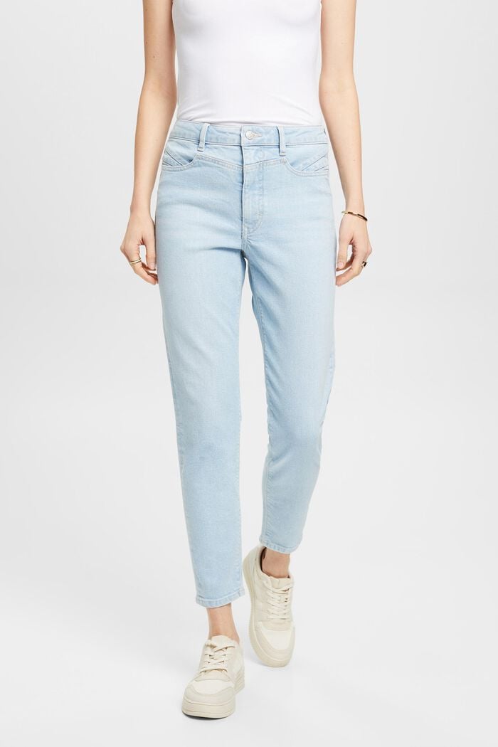 Mom fit jeans, BLUE BLEACHED, detail image number 0