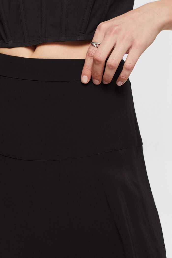 Crêpe A-Line Mini Skirt, BLACK, detail image number 4