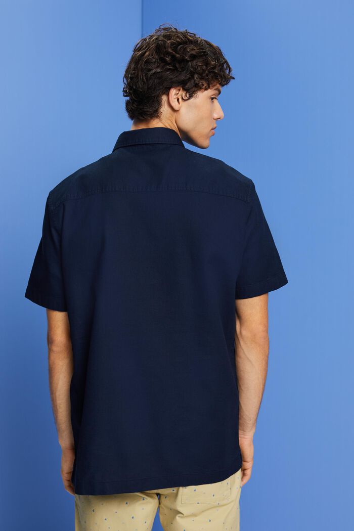 Short-sleeved shirt, 100% cotton, NAVY, detail image number 3