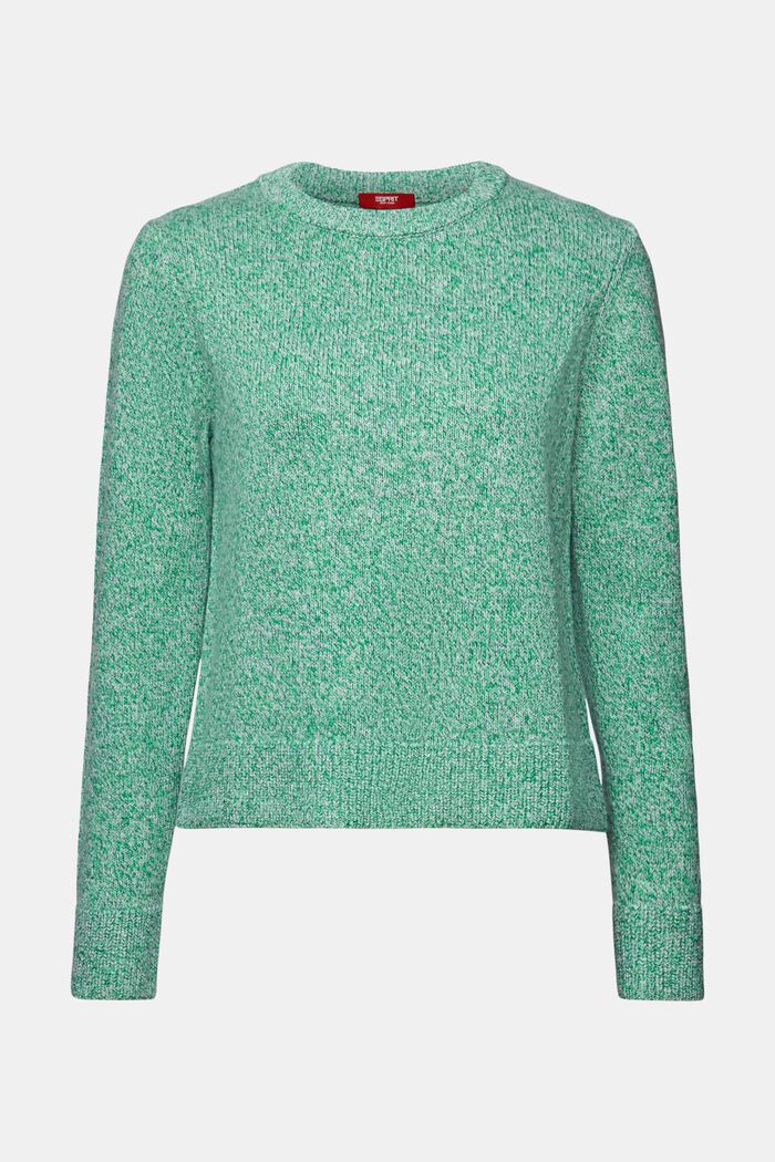 Crewneck jumper, wool blend, GREEN, detail image number 6