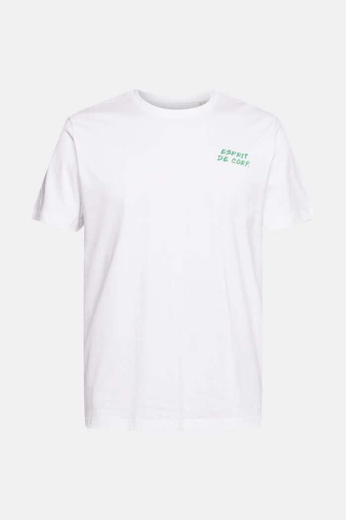 Jersey T-shirt with an embroidered logo, WHITE, detail image number 6