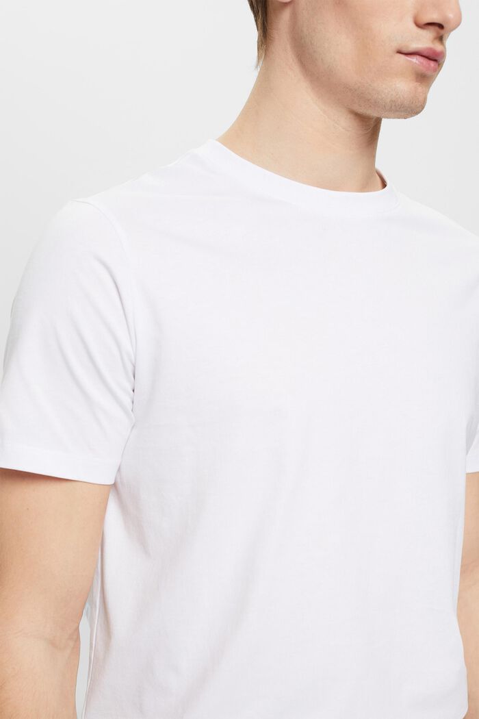 Crewneck Jersey T-Shirt, WHITE, detail image number 2