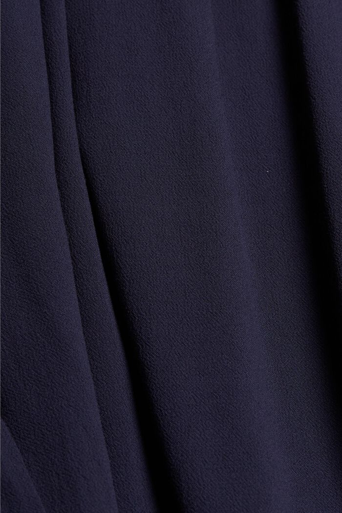 Embroidered smocked dress made of LENZING™ ECOVERO™, NAVY, detail image number 4