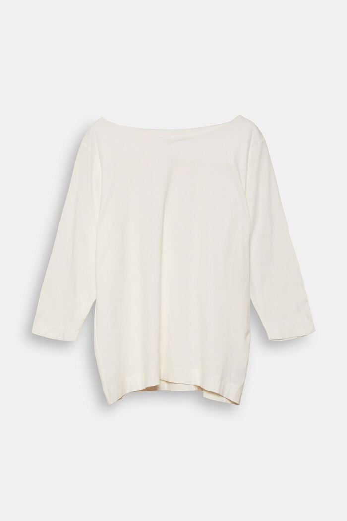 CURVY top with 3/4-length sleeves, organic cotton