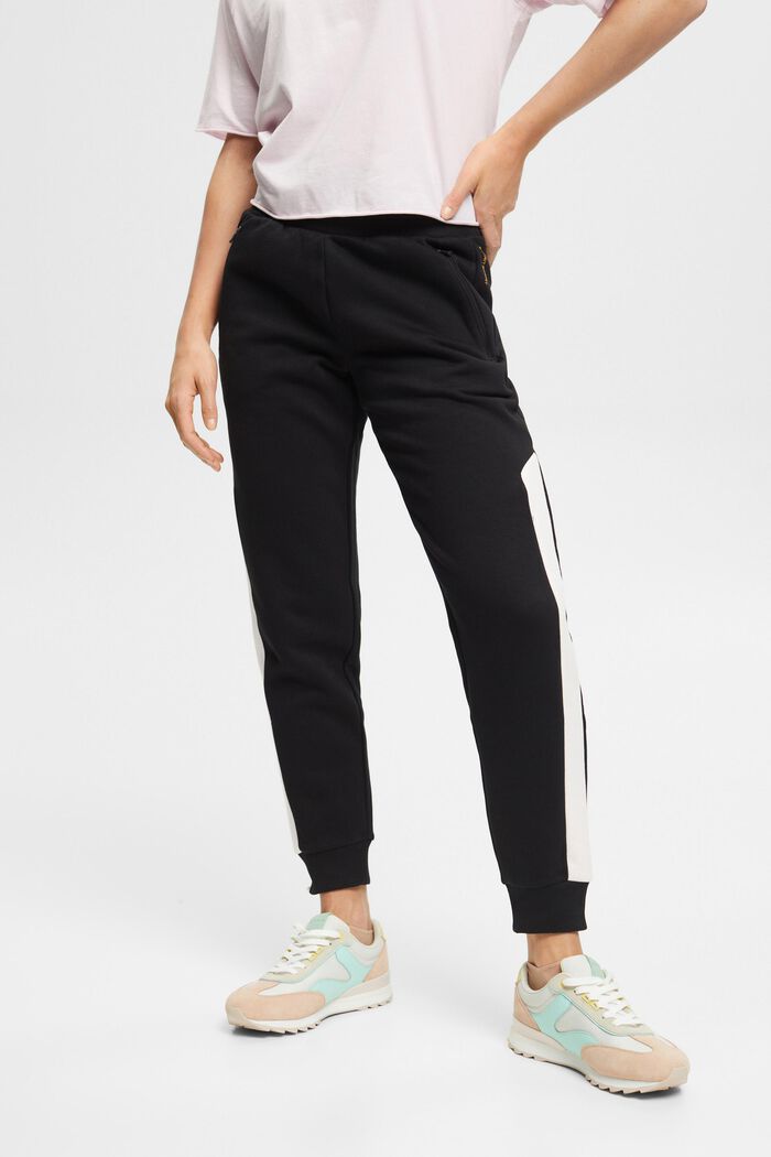 Organic cotton jogging trousers, BLACK, detail image number 0