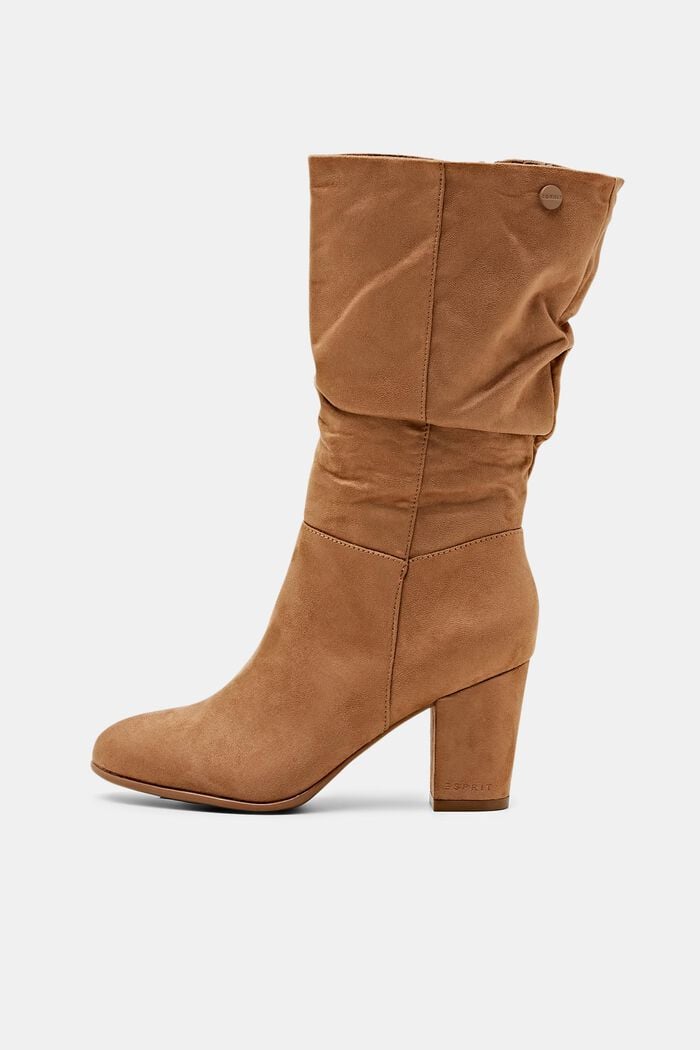 Faux suede slouch boots, BEIGE, detail image number 0