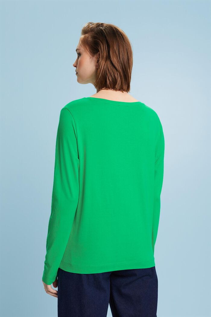 Round Neck Top, GREEN, detail image number 4