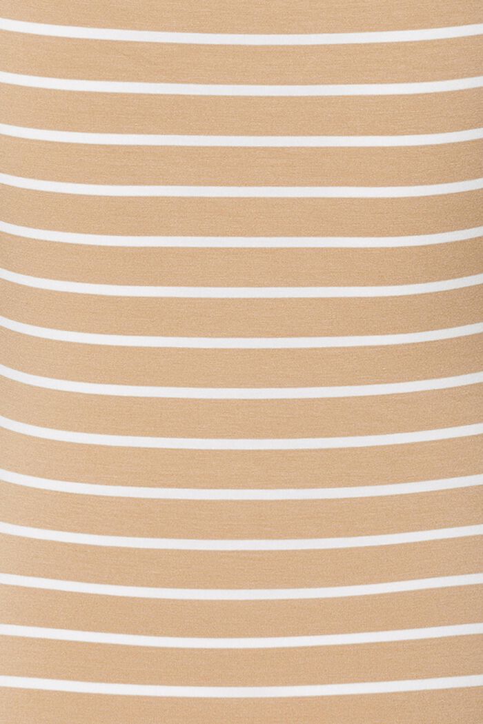 Striped nursing top made of LENZING™ ECOVERO™, SAND, detail image number 4