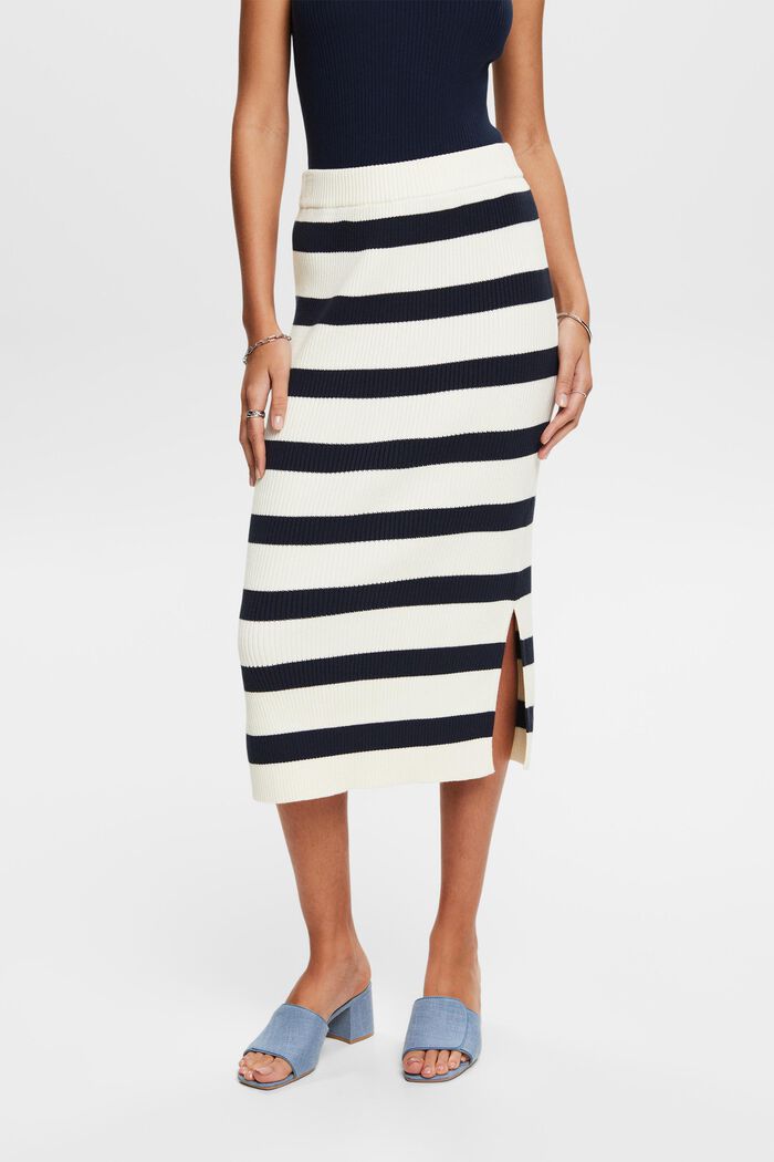 Striped Midi Skirt, ICE, detail image number 0